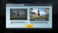 Resource packs have to be downloaded by those who installed small version (Image via PUBG Mobile)